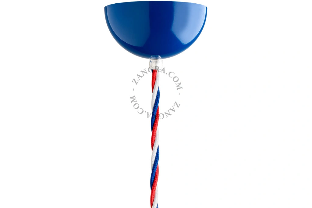 plafondkapje metalen - blauw