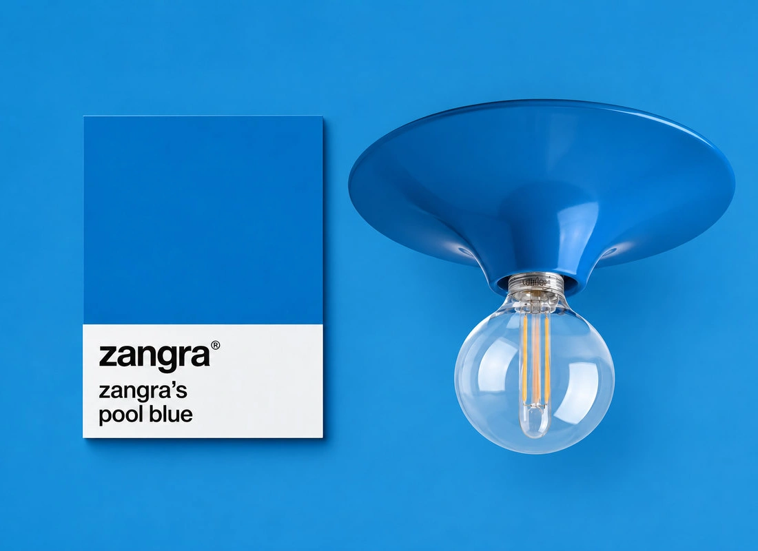 round blue wall or ceiling light - Ø 26 cm