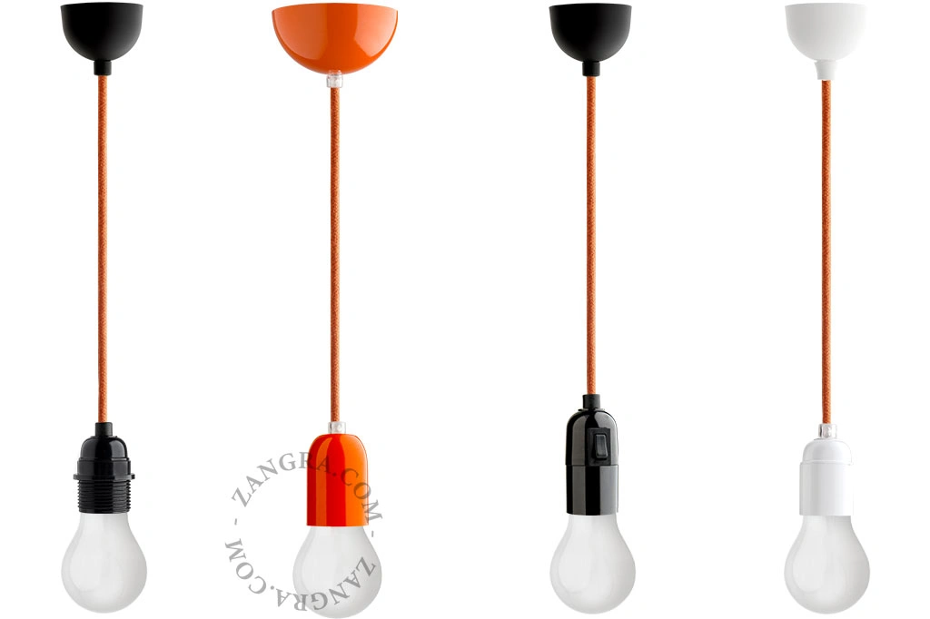 tekstilledning - orange bomuld