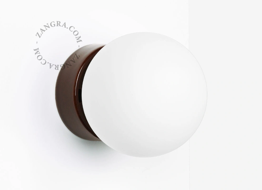 lampe i brunt porcelæn, Dani - IP54