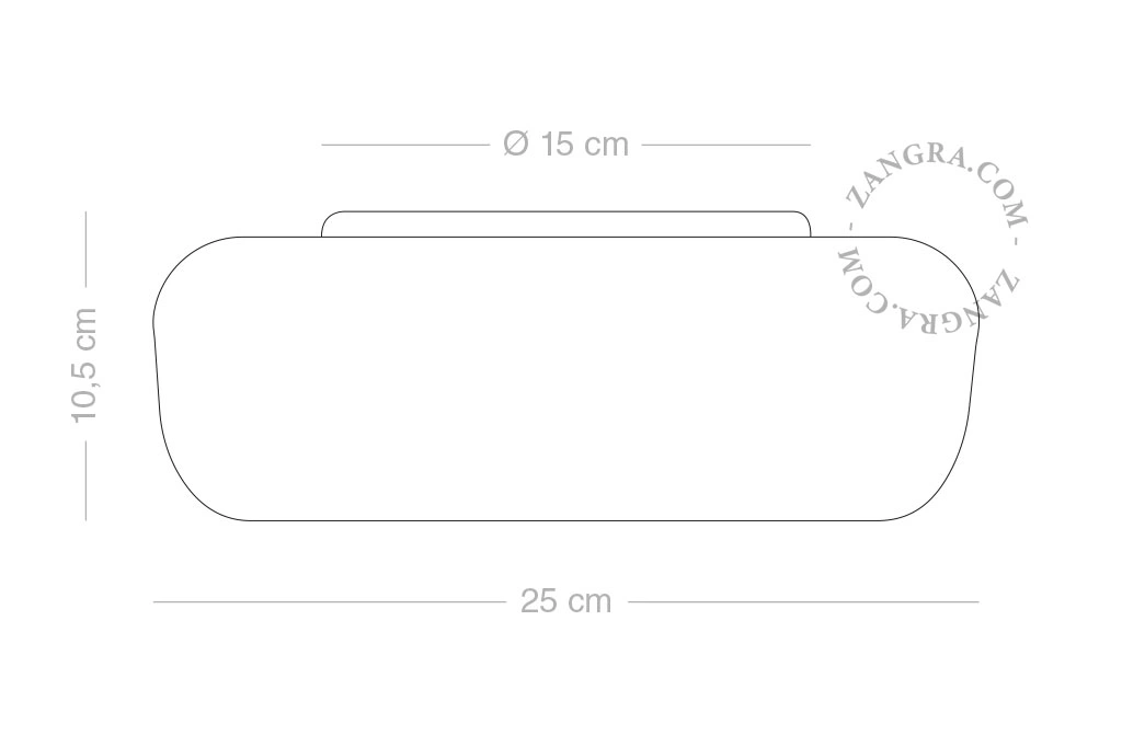 lampada da parete o da soffitto in vetro soffiato - 25 cm