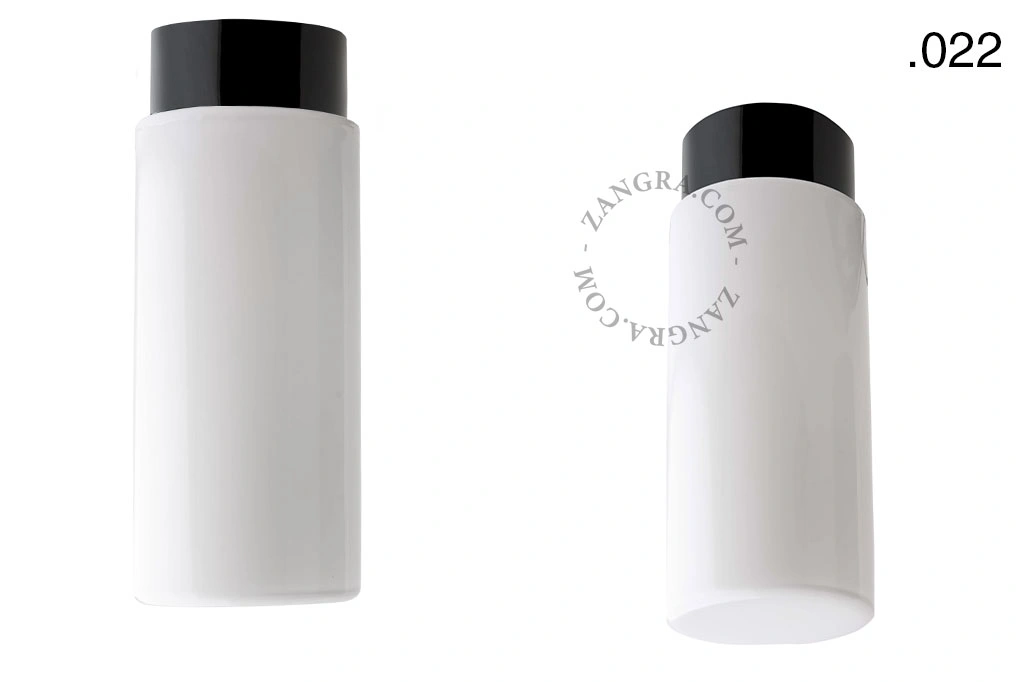 candeeiro de parede ou de teto em porcelana preta - abajur de vidro - Ø 10cm - IP54