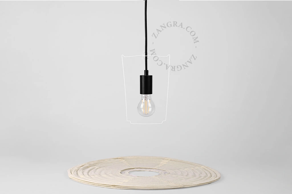 pendant light with fabric cable Celena