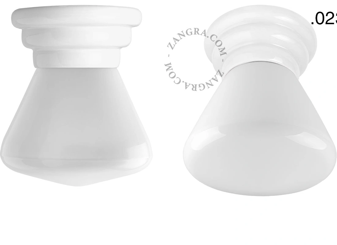 white porcelain Art Deco light Daniel