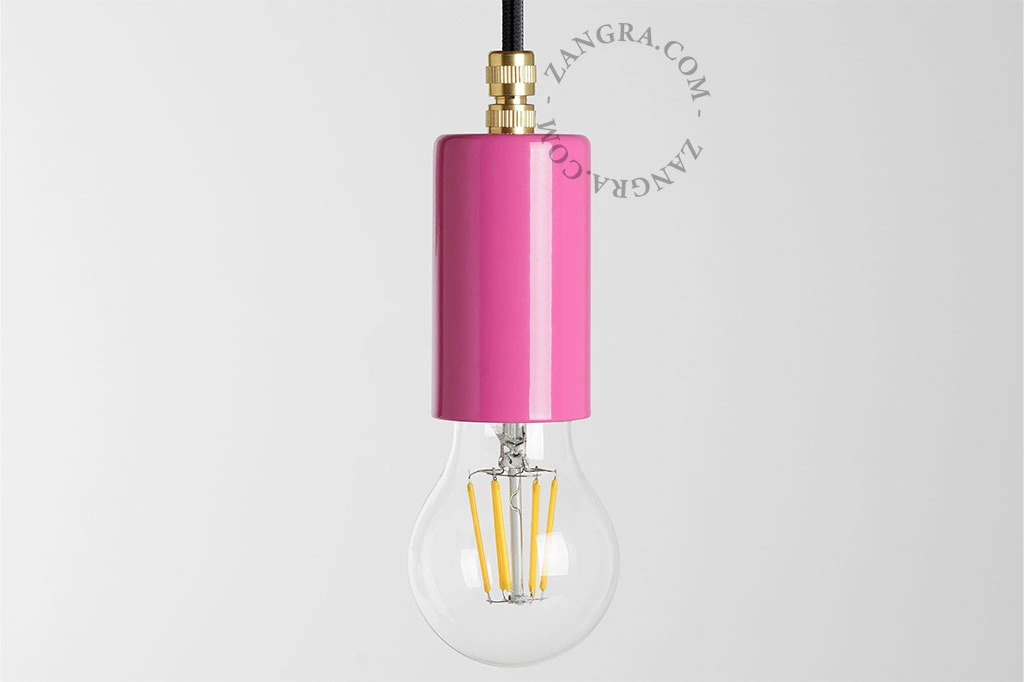E27 pink lampeholder