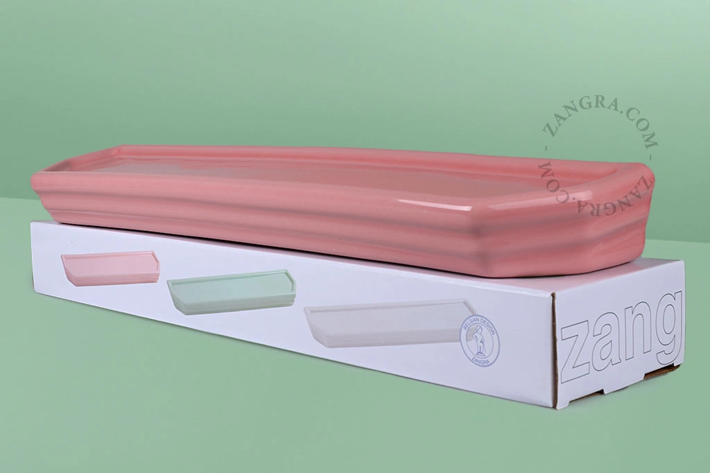 mensola da bagno Beau in porcellana rosa