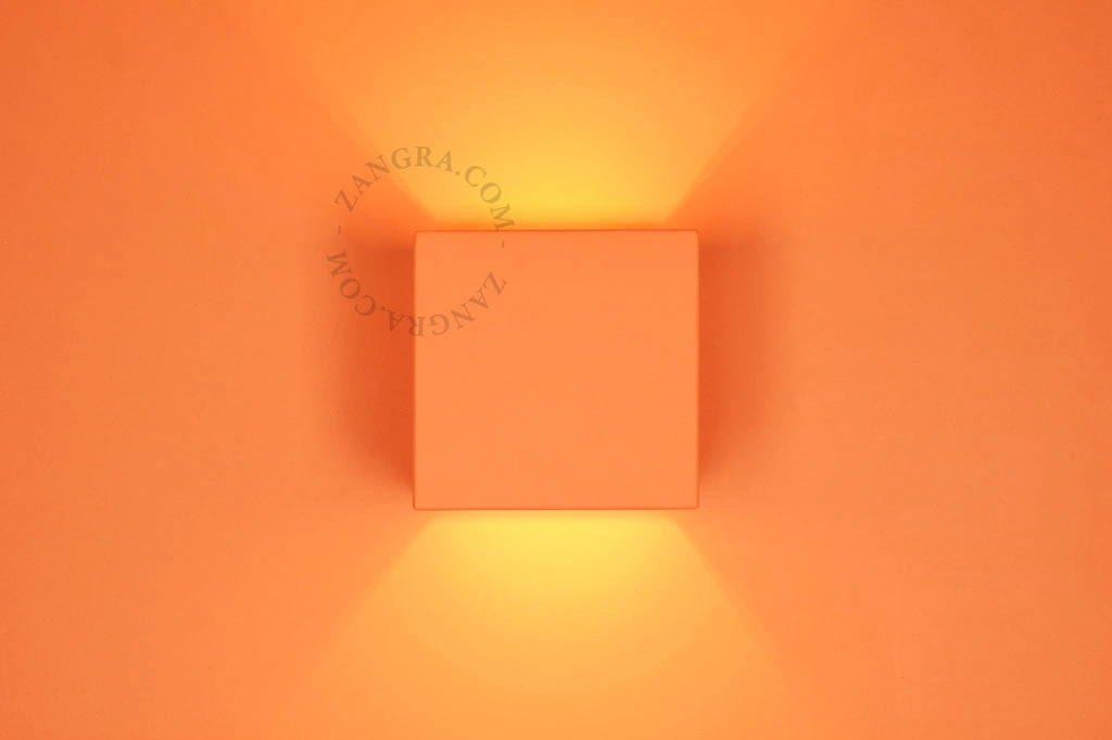 paintable plaster cubic wall light Camille - 11 cm