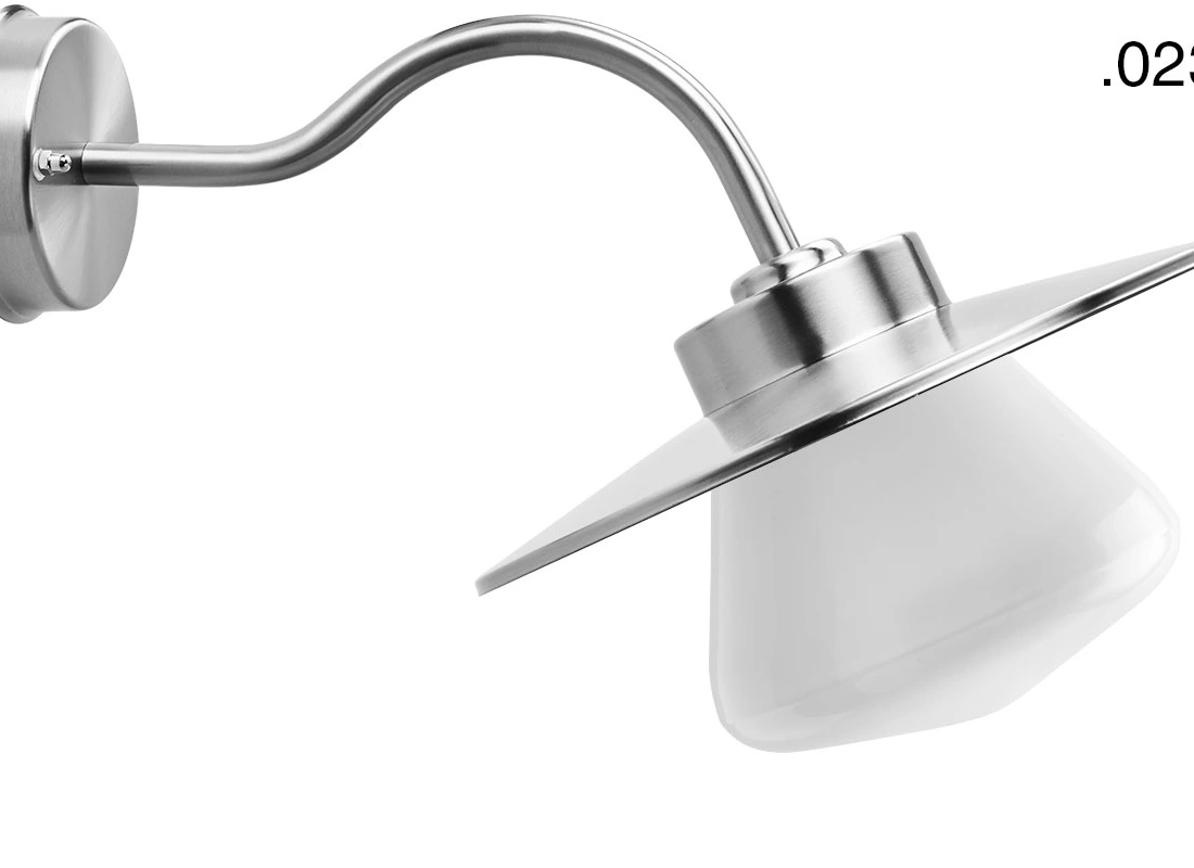 zilverkleurige industriële gevellamp Elda - IP54