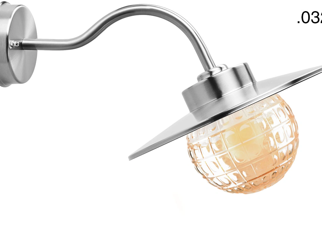 zilverkleurige industriële gevellamp Elda - IP54