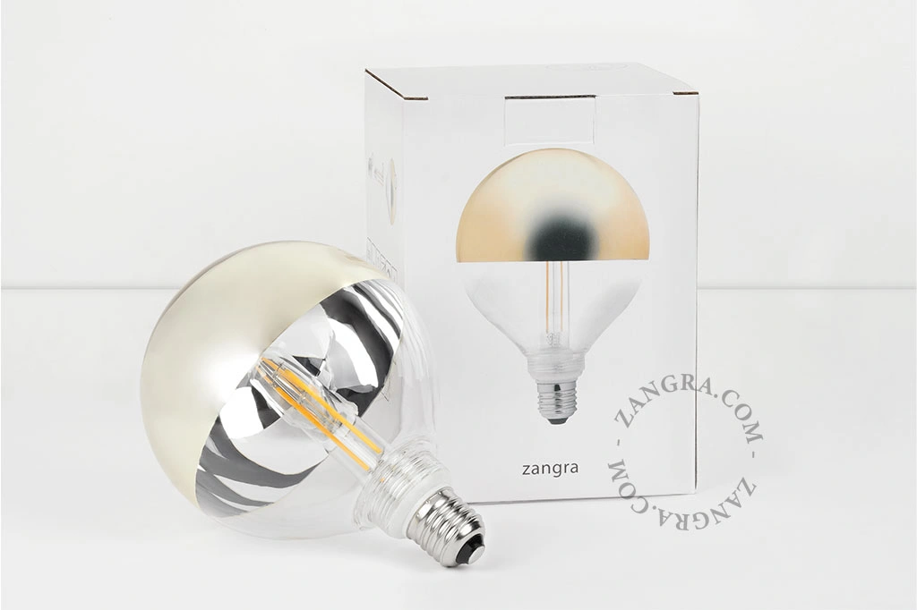 LED filament bulb – gold crown mirror