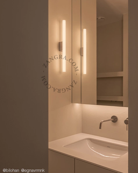 hvid væg eller loft lampe S14d - opal stick pære
