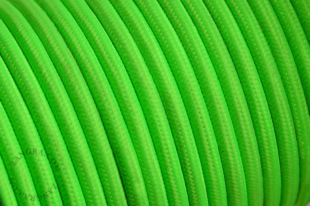 fabric cable - fluo green
