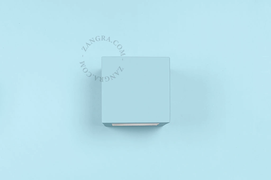 paintable plaster cubic wall light Camille - 11 cm