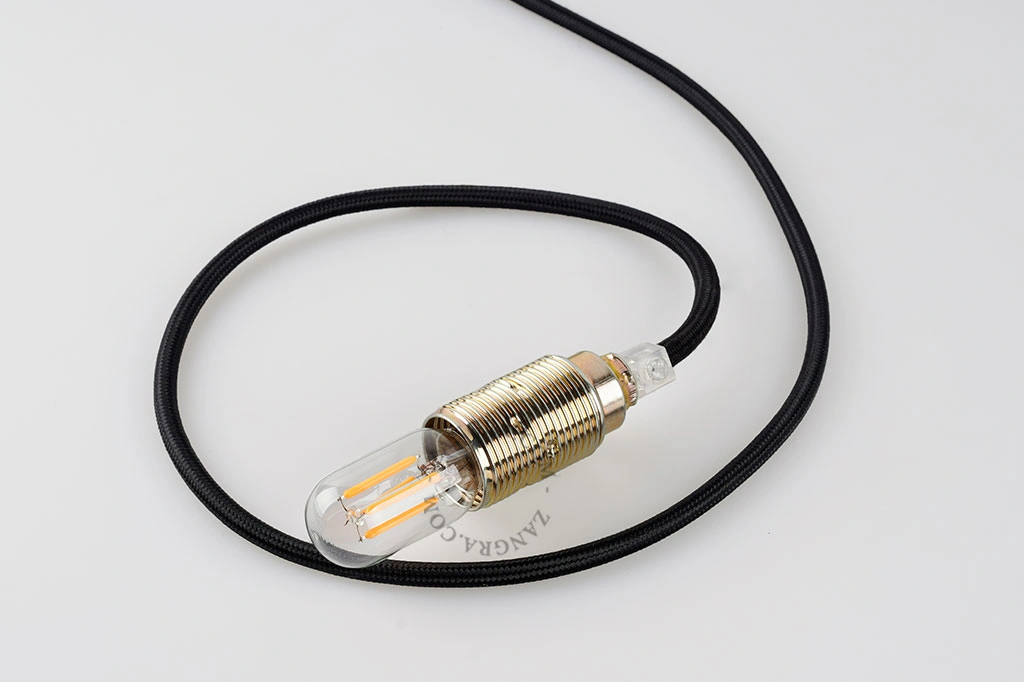 E14 gylden lampeholder