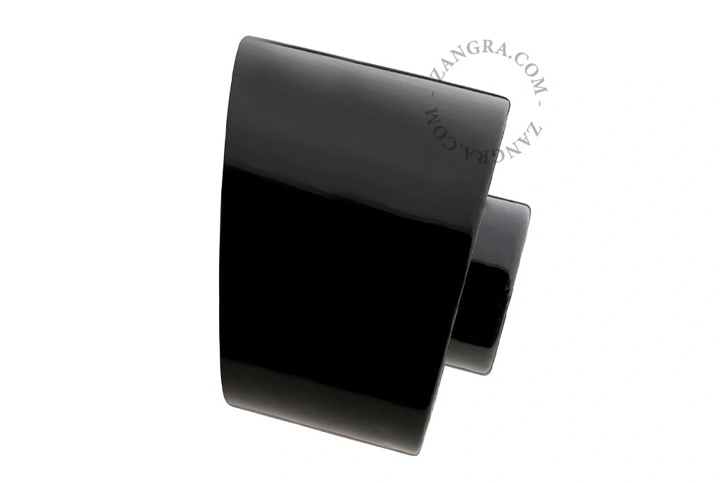 applique en porcelaine noire résistante à l'eau - Ø 8,5 cm