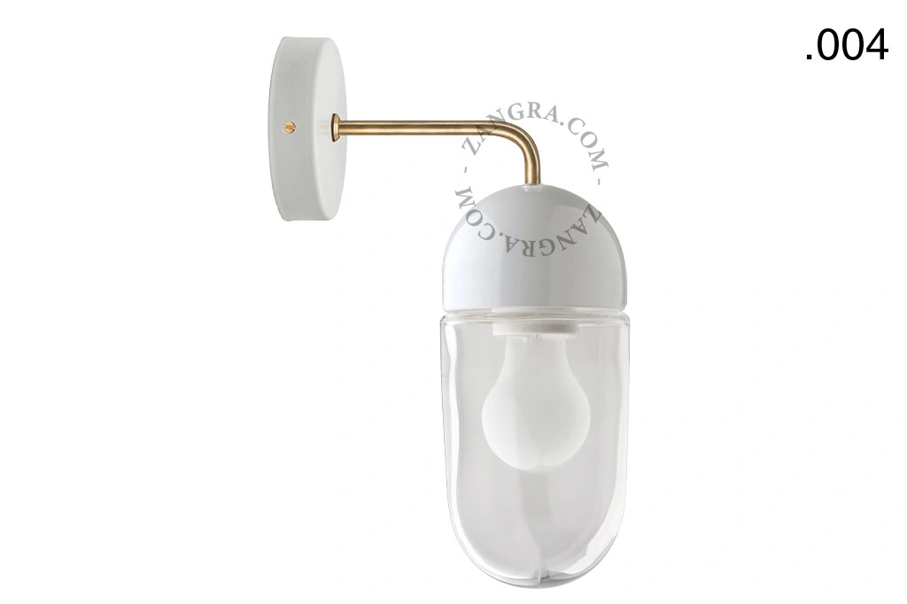 wandlamp van porselein en glas