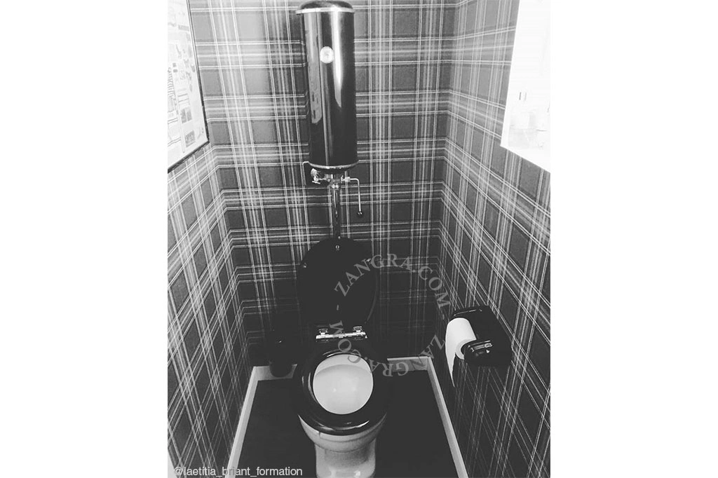 porcelain toilet paper holder - black