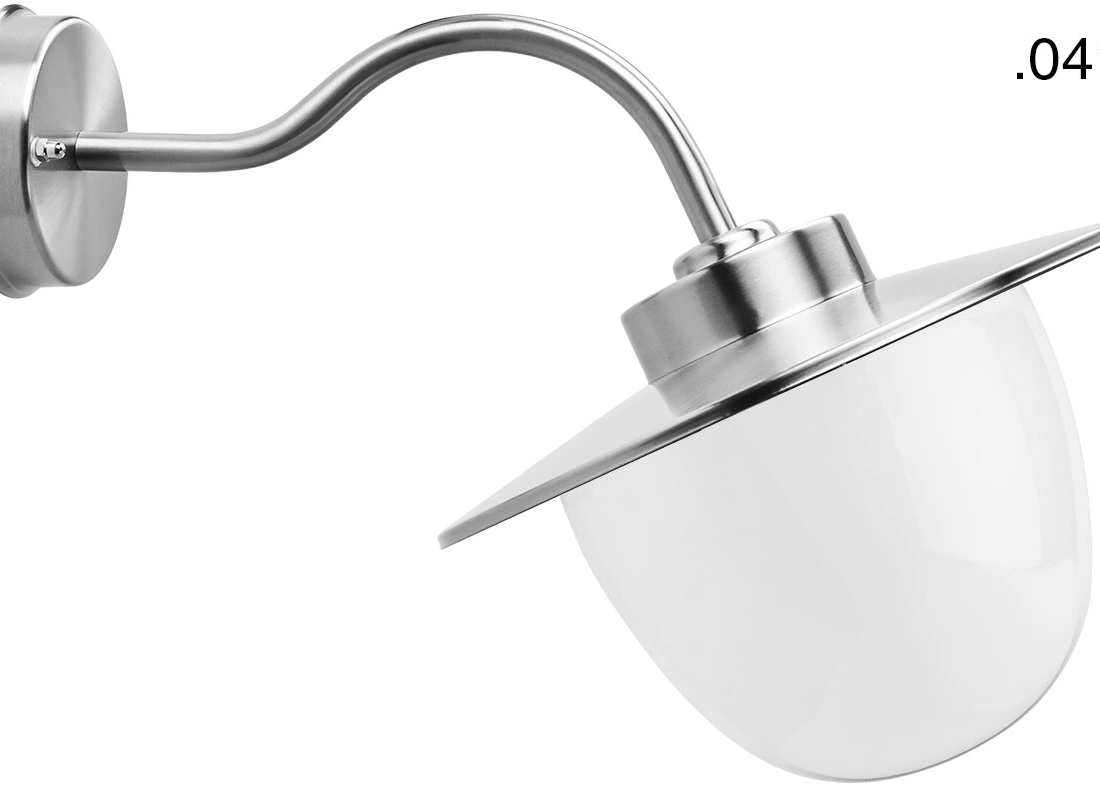 zilverkleurige industriële gevellamp Elda - IP54