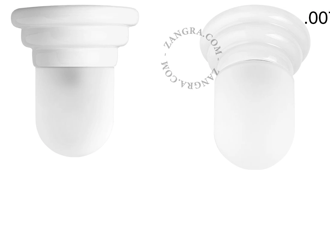 white porcelain Art Deco light Daniel