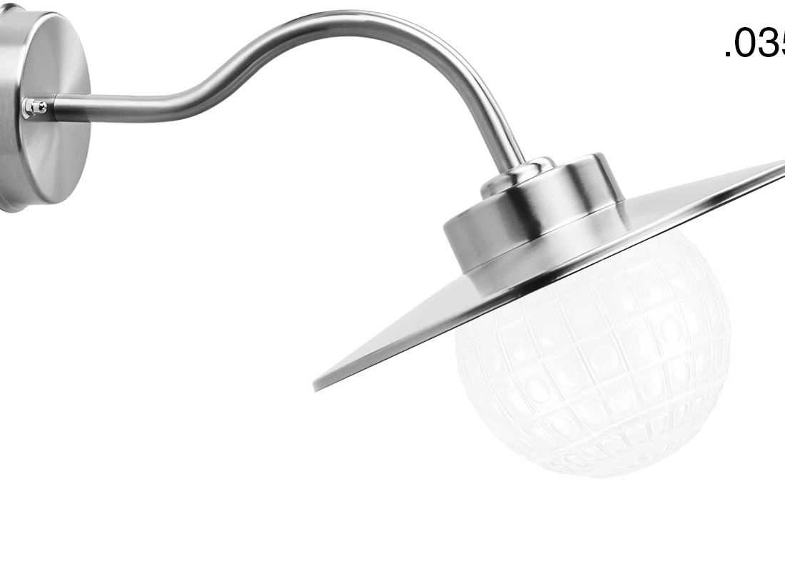 zilverkleurige industriële gevellamp Elda - IP54