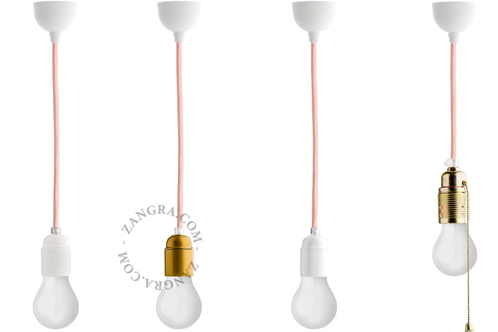 fabric cable - baby pink