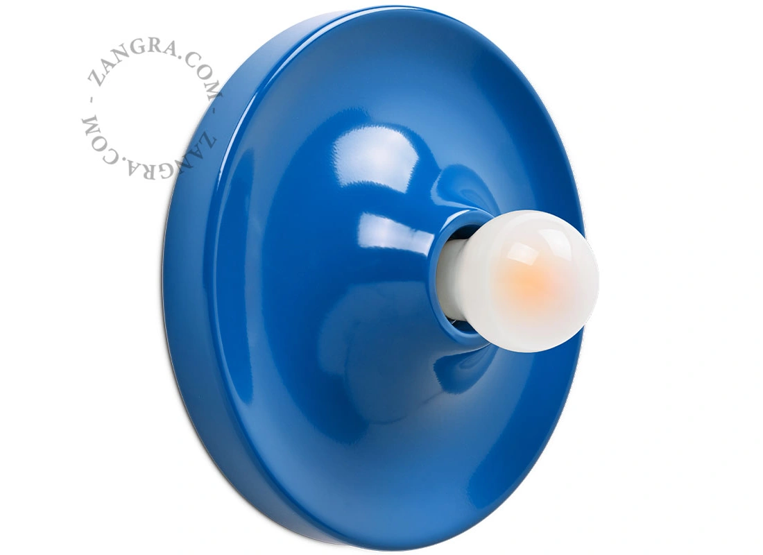niebieska lampa space age Eli - Ø 26 cm