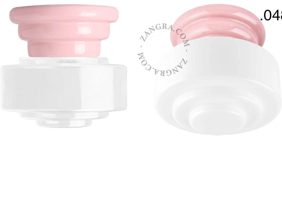 pink porcelain Art Deco light Daniel