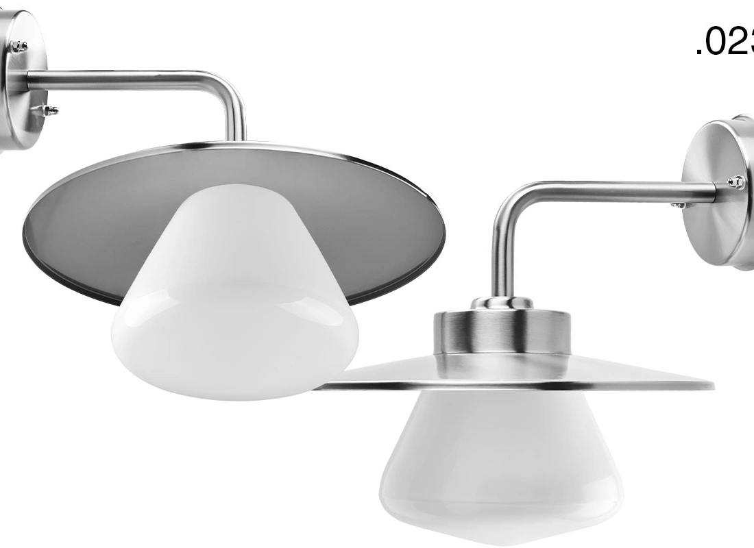 silver-coloured wall light Eduardo - IP54