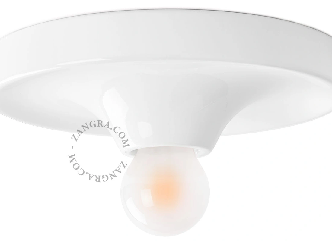 hvid Space Age lampe Eli - Ø 26 cm