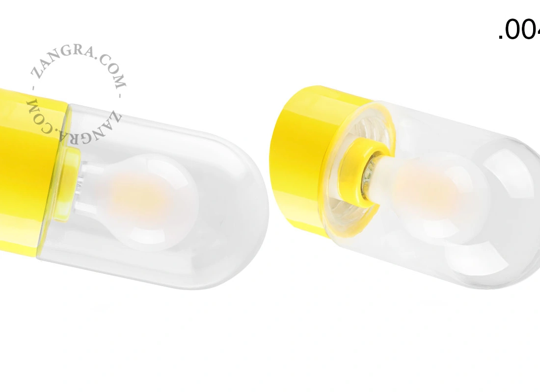 yellow porcelain wall light David - Ø 10 cm