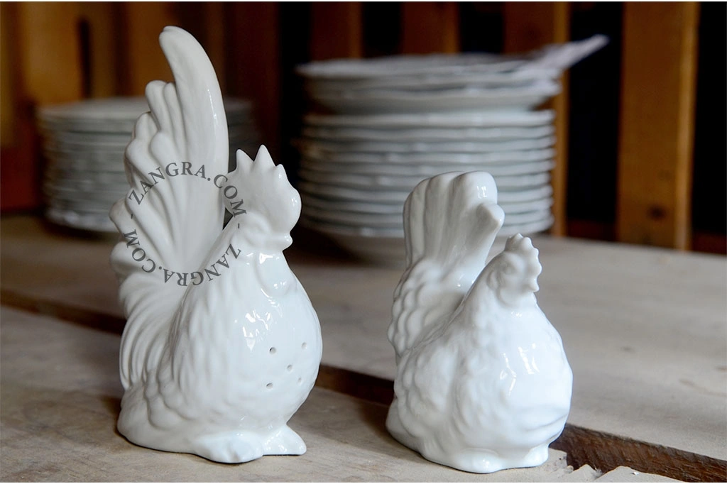 pimentero y salero de porcelana