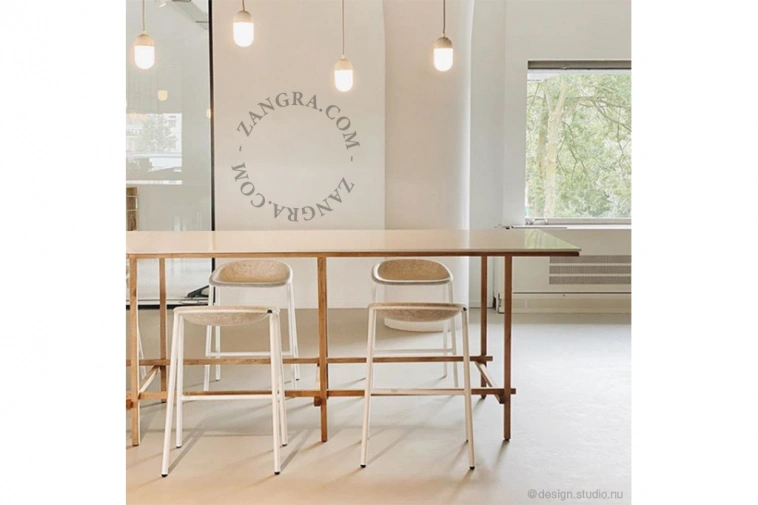 lámpara colgante de porcelana blanca - pantalla de vidrio