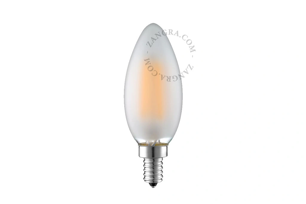 bombilla LED E14 con filamento regulable - vela - 2700K - 4W
