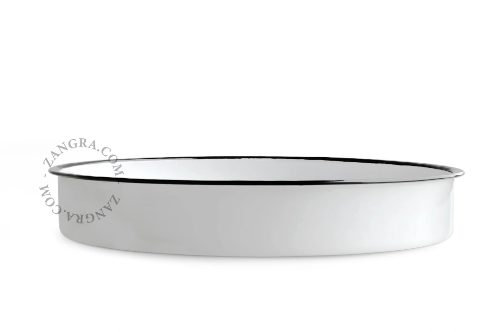 Schüssel aus weißer Emaille - Ø 31,5cm