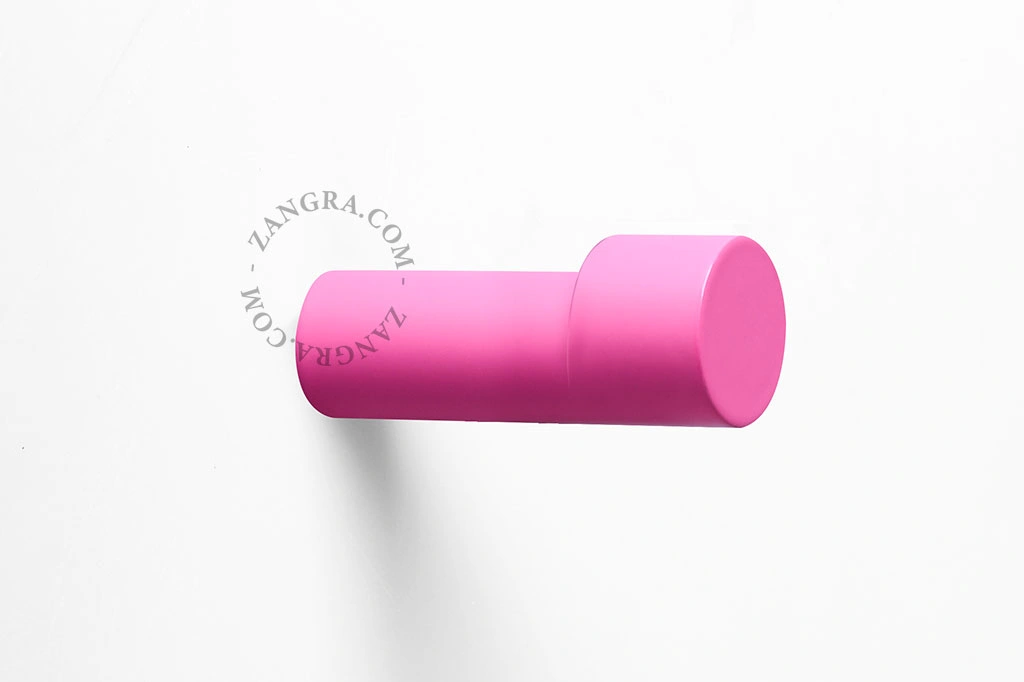gelakte messing haak - roze