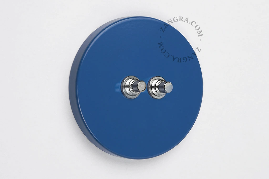 blue switch - double nickel-plated push-button
