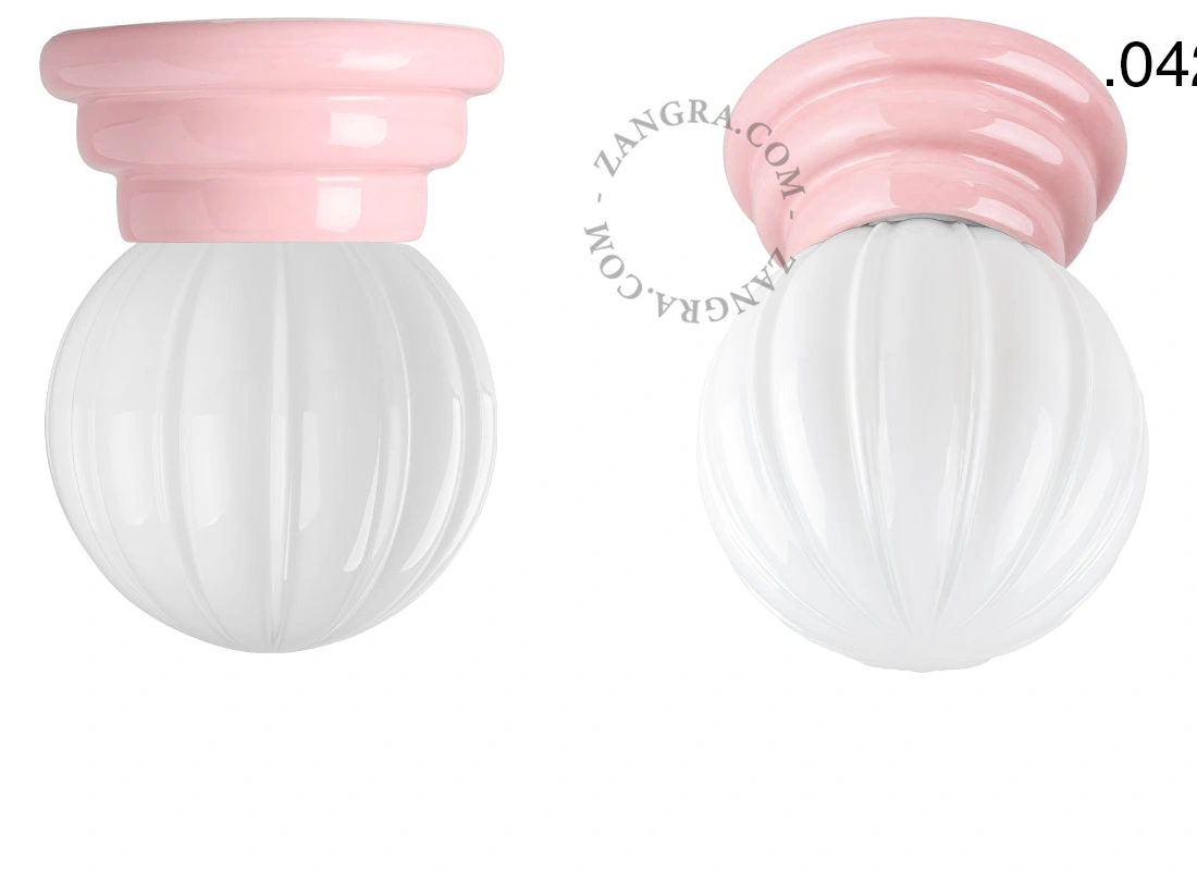 pink porcelain Art Deco light Daniel