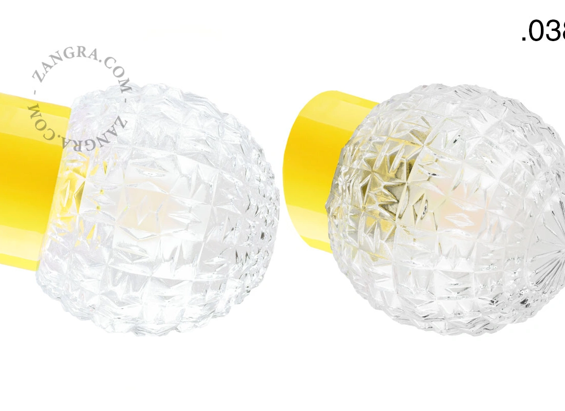 yellow porcelain wall light David - Ø 10 cm