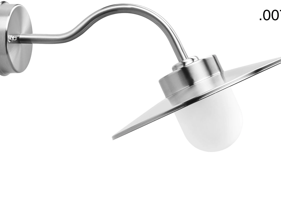 zilverkleurige industriële gevellamp Elda - IP54