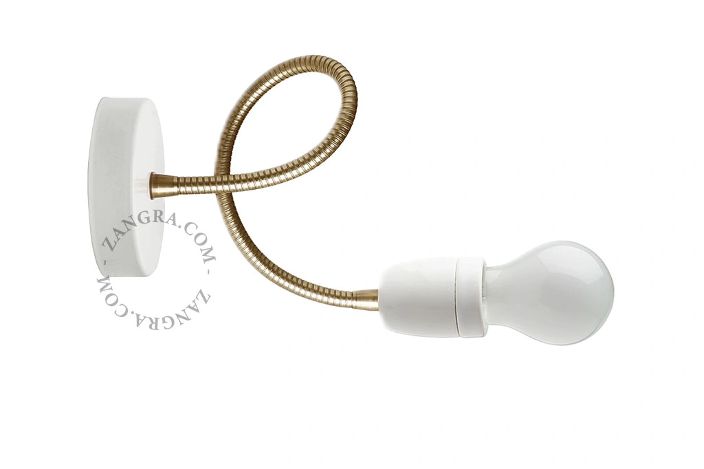 aplique o plafón de porcelana negra o blanca con brazo flexible