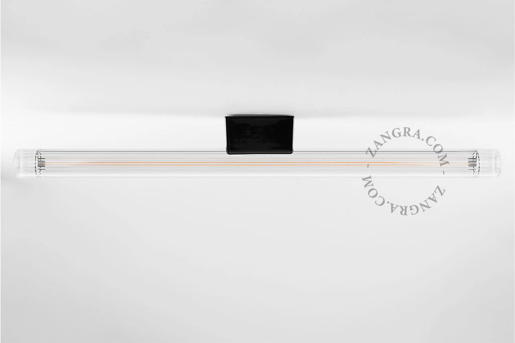 lampe S14d en porcelaine noire - 50 cm