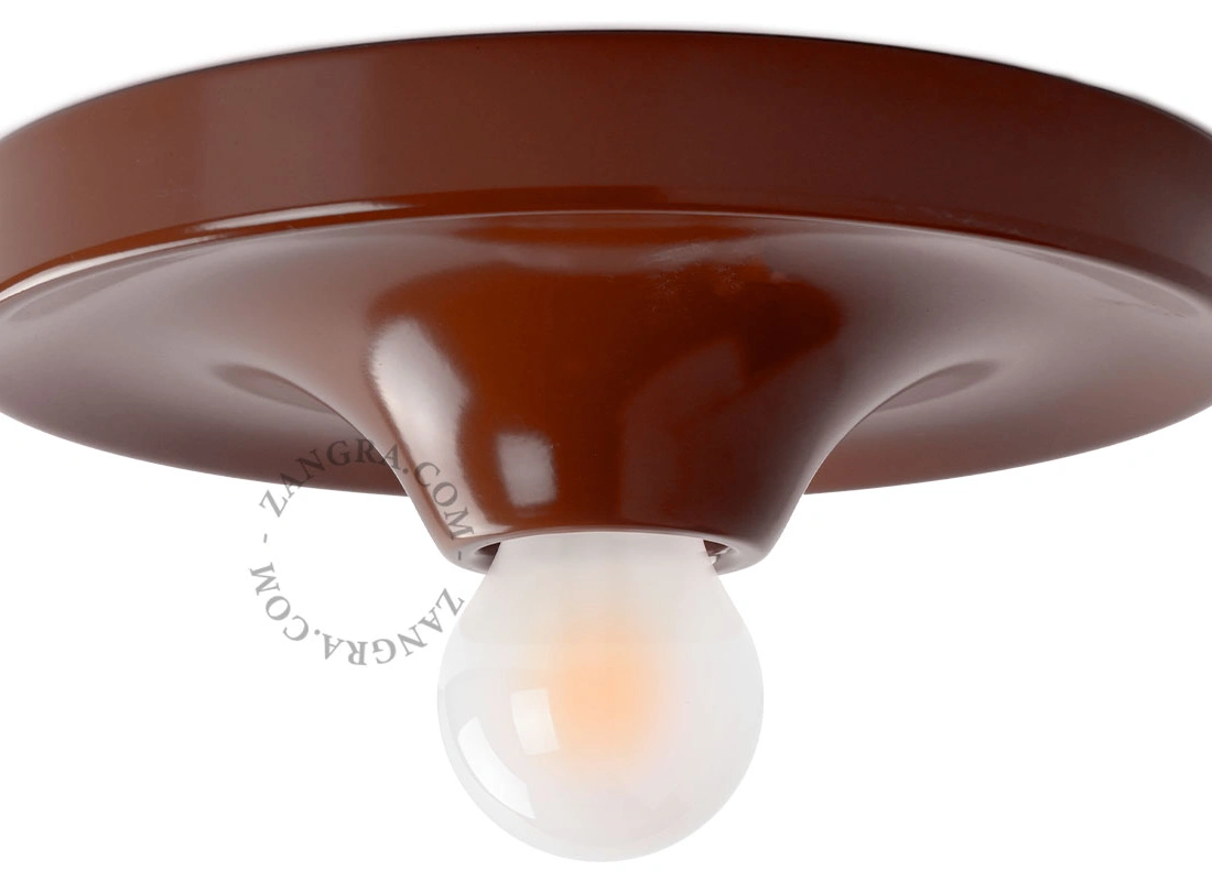 brązowa lampa space age Eli - Ø 26 cm
