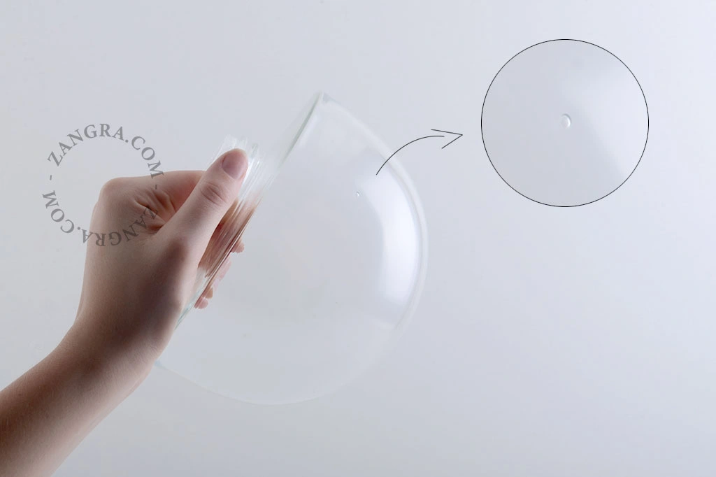 lámpara colgante de baquelita negra - pantalla de vidrio