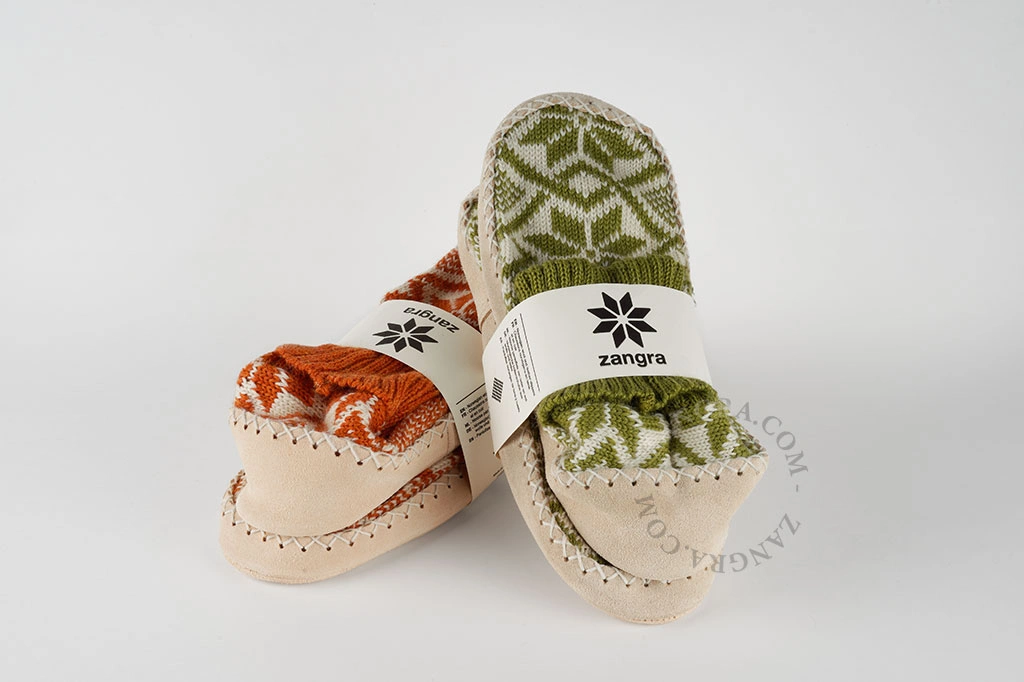 orange norwegian slippers