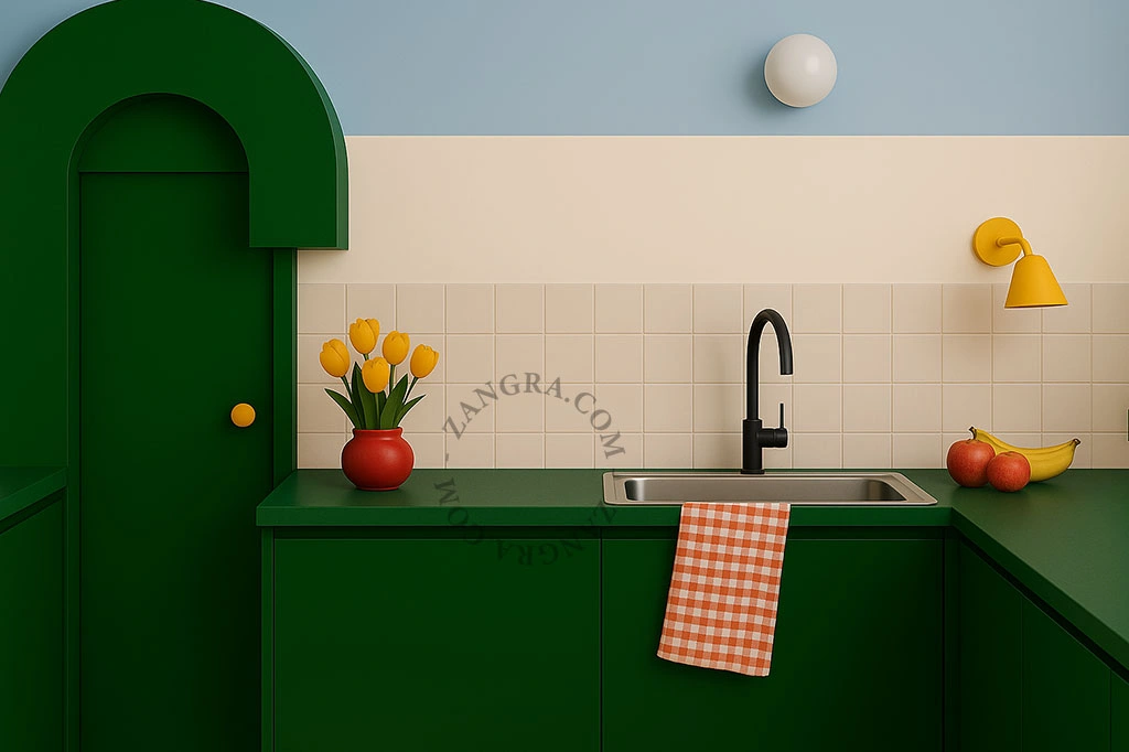 jogo de 3 panos de cozinha em xadrez vichy, Clermont