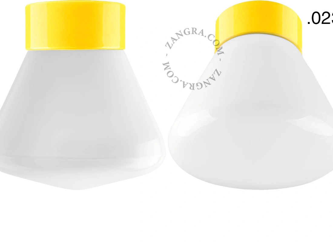 lámpara de porcelana amarilla David - Ø 10 cm