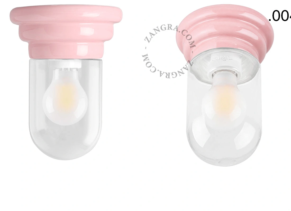 pink porcelain Art Deco light Daniel