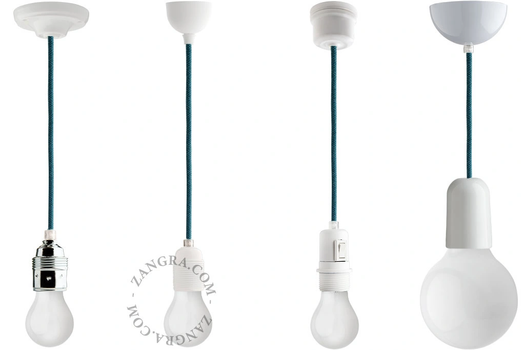 câble textile - coton turquoise