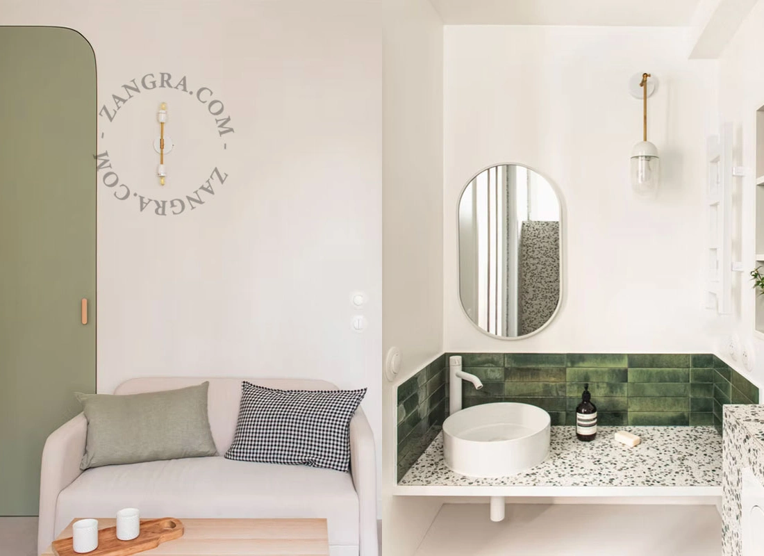 white porcelain wall or ceiling light - glass shade