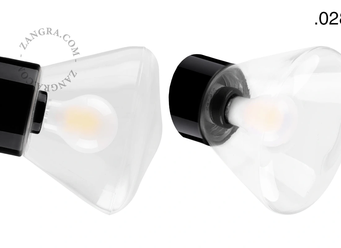 czarna porcelanowa lampa ścienna David - Ø 10 cm